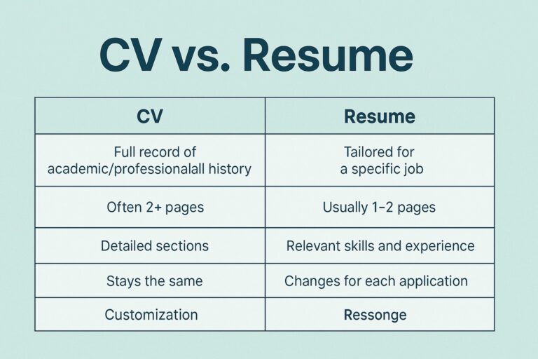 CV vs resume