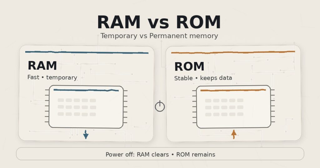difference between ram and rom